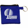 Nylon/ Mesh Pouch w/ Zip Closure and Key Ring